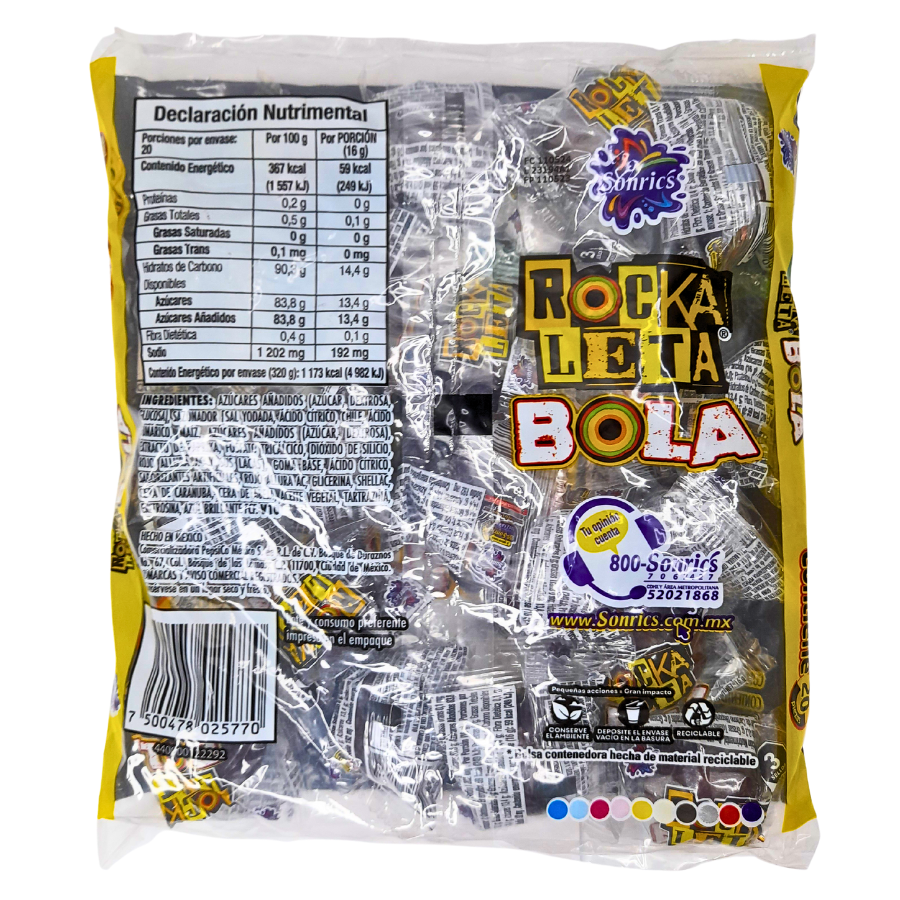 caramelo multi capa con sabores diversos relleno de goma de mascar rockaleta bola sonrics