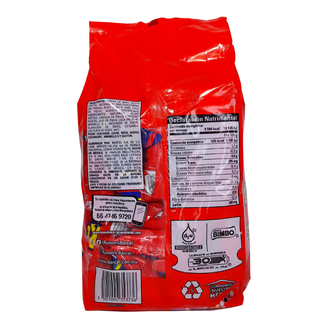 Runners Barcel Rojos Mini Runners Pack 35g 25pz | Barcel | Dulcerías y Abarroteras Vázquez