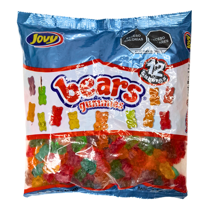 Gomitas de grenetina aciduladas sabores frutales bears gummies jovy