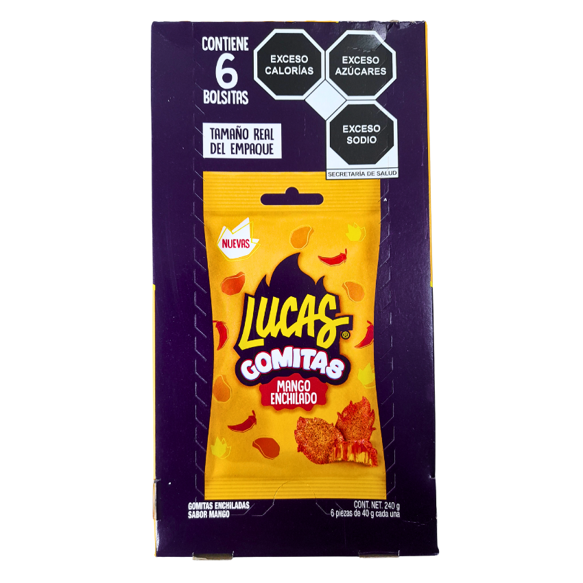 Lucas Gomitas Mango Chile 6pz | Mars | Dulcerías y Abarroteras Vázquez