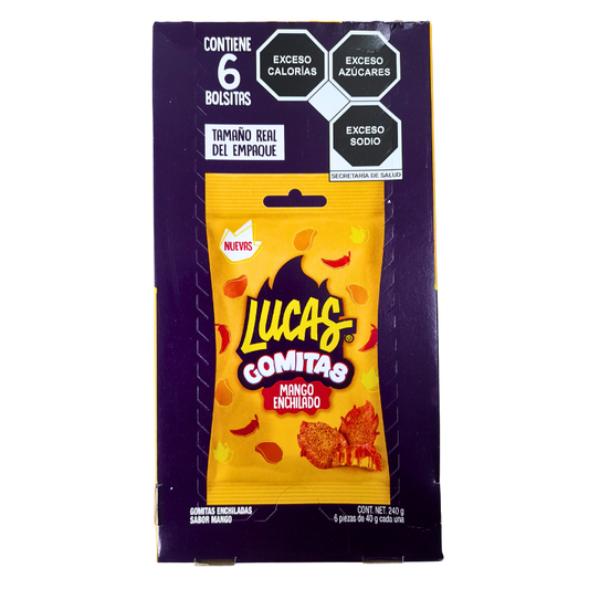 Mars Lucas Gomitas Mango Enchilado 6pz 40gr