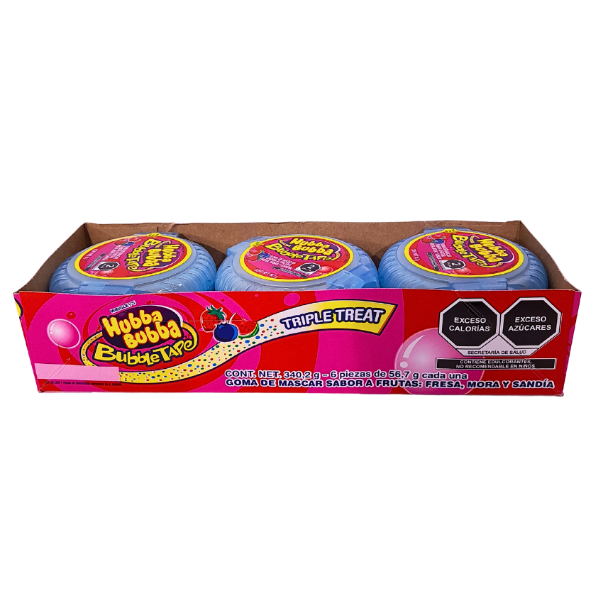 Mars Wrigleys Hubba Bubba Triple Treat 6 Piezas