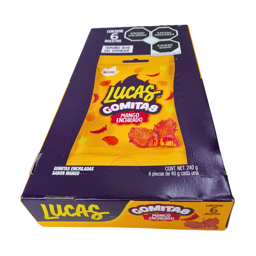 Mars Lucas Gomitas Mango Enchilado 6pz 40gr