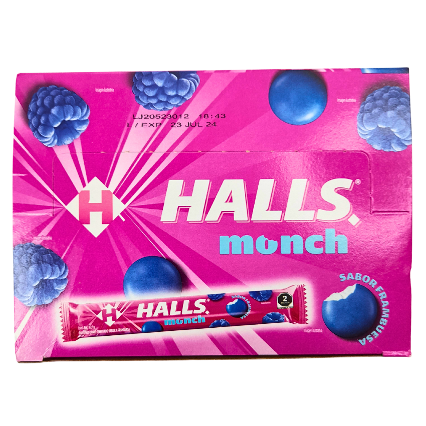 Adams Halls Munch Frambuesa 15pz