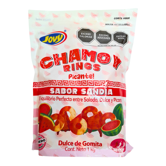 Jovy Candy Gomitas Chamoy Rings Sandía 1kg