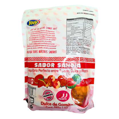 Jovy Candy Gomitas Chamoy Rings Sandía 1kg