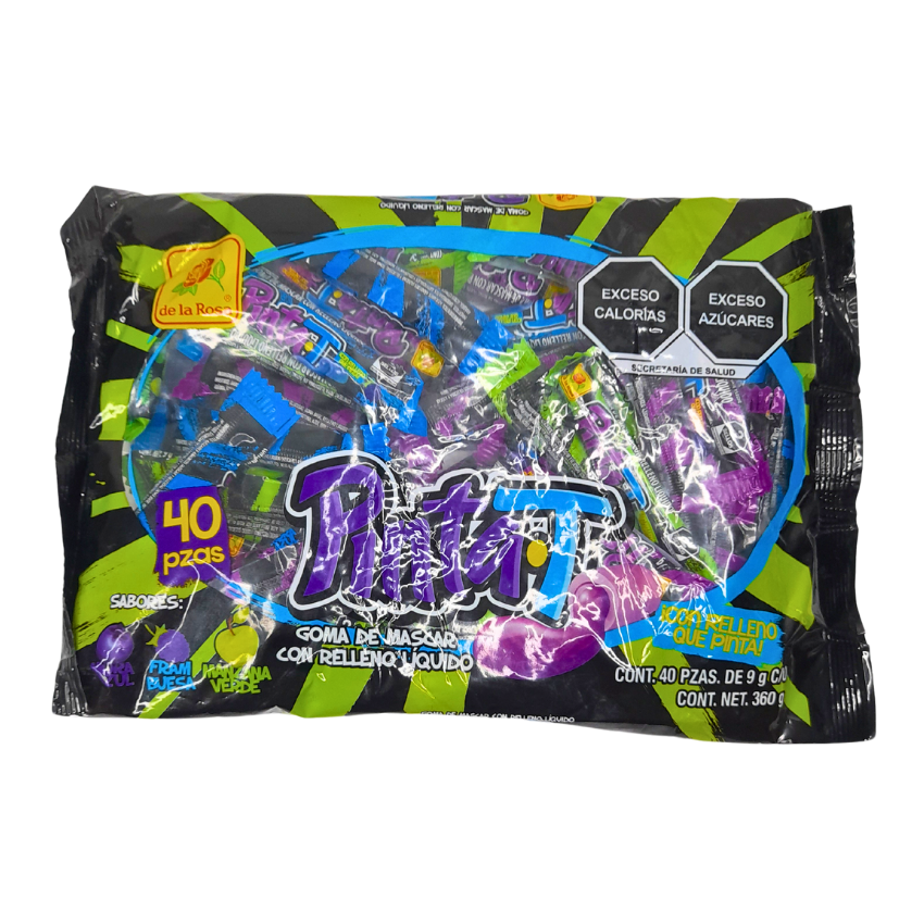 Chicle PintaT 40 Piezas | De la Rosa | Dulcerías y Abarroteras Vázquez