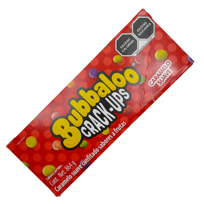 caramelos suaves confitados con sabores frutales bubbaloo crackups adams