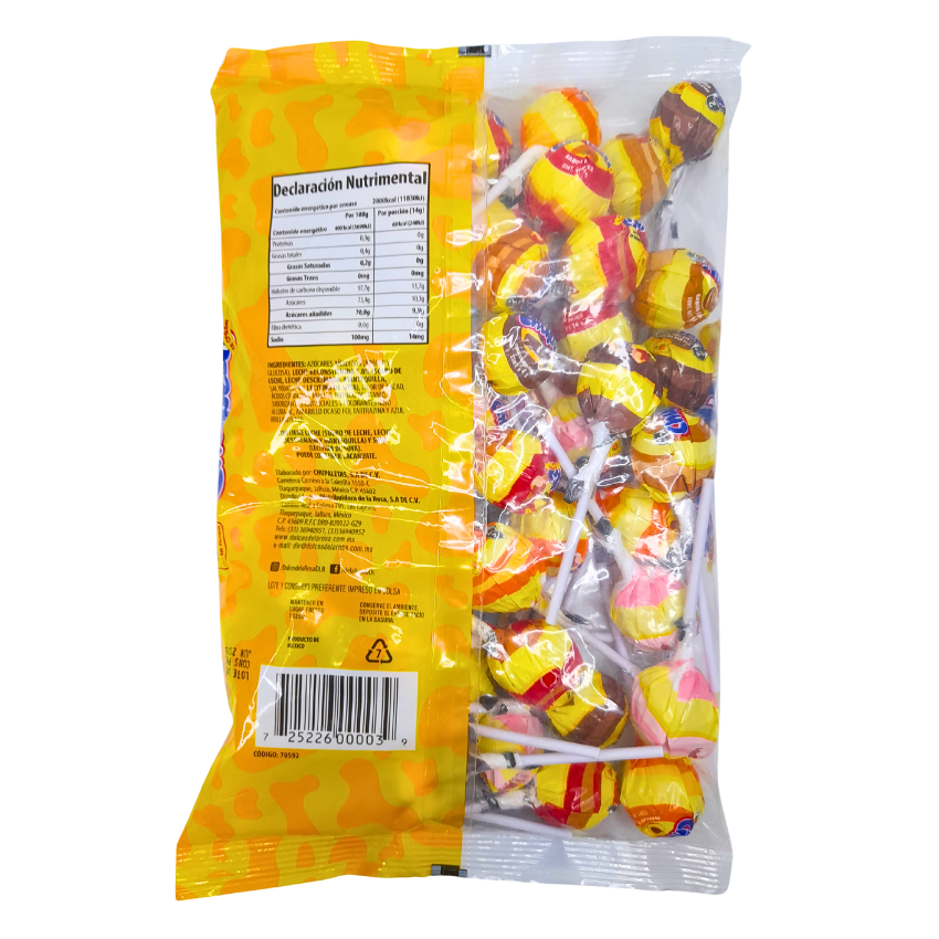 De la Rosa Paleta Chupeta Ice Cream 50pz