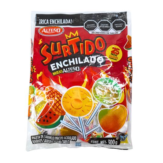 Alteño Paleta Maxi Surtido Enchilado 25pz