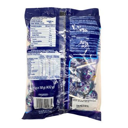 Arcor Paleta Mister Pops Evolution Mora Azul 24pz