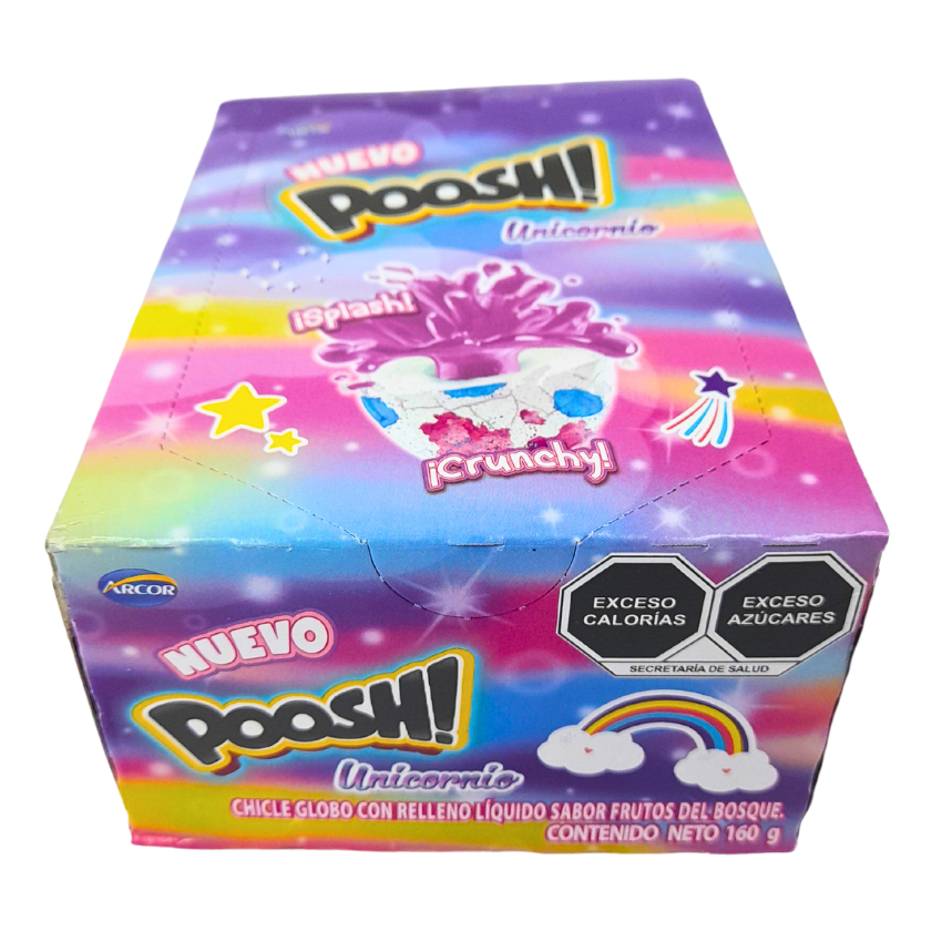 Arcor Chicle Poosh Unicornio 40pz