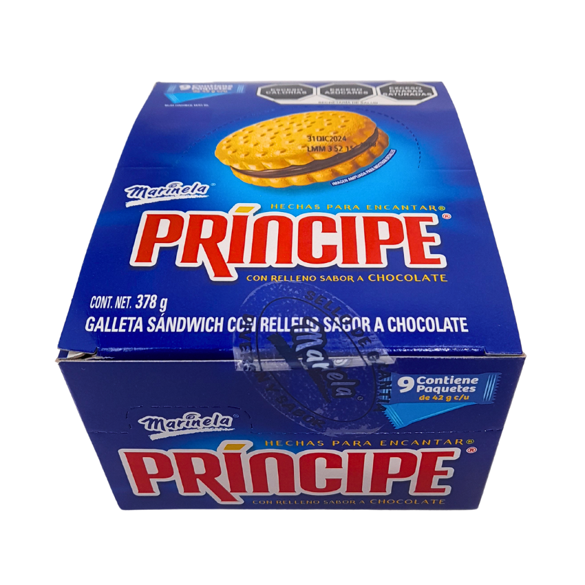 Marinela Galleta Principe Chocolate 42gr 9 Piezas