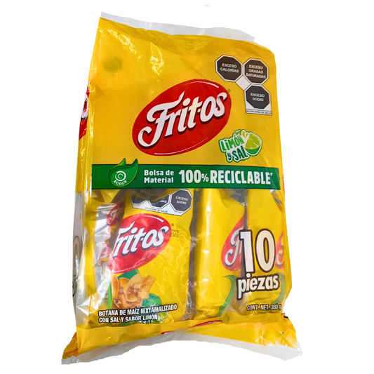 botana de maíz fritos sabor sal y limón sabritas