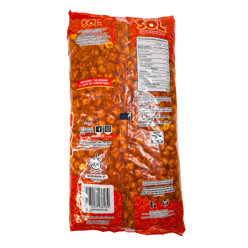 Botanas Sol Garbanzo Enchilado 900gr