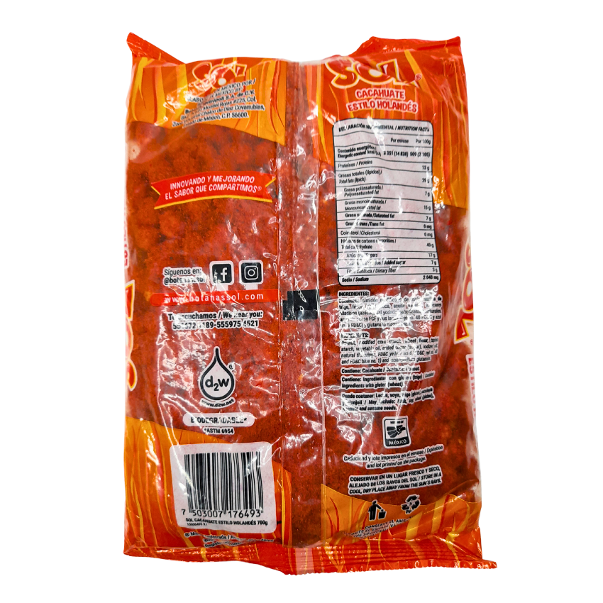 Botanas Sol Cacahuate Crujiente Holandés 700gr