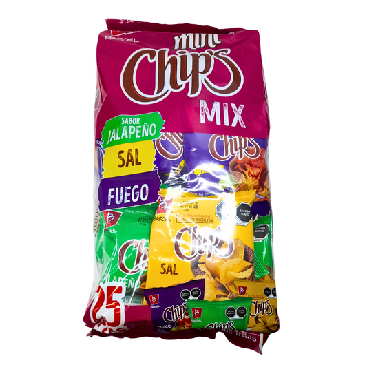 Barcel Mini Chips Mis Pack 25 Piezas