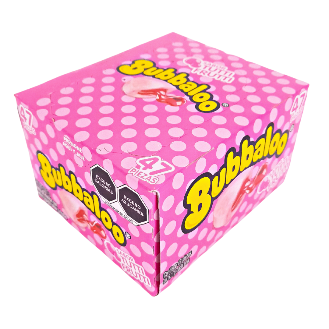 Chicle Bubbaloo Frutas 47pz | Adams | Dulcerías y Abarroteras Vázquez