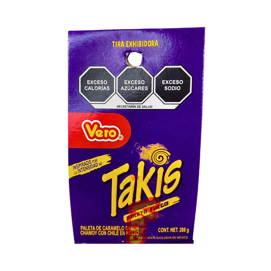 Vero Paleta Takis Fuego 12 Piezas