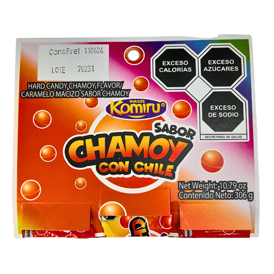 caramelo macizo sabor chamoy komiru 