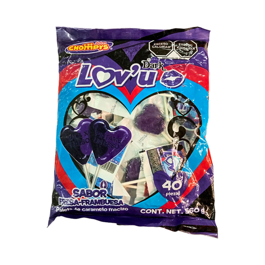 Paleta Lov’u 14gr Fresa-Frambuesa Chompys 40pz