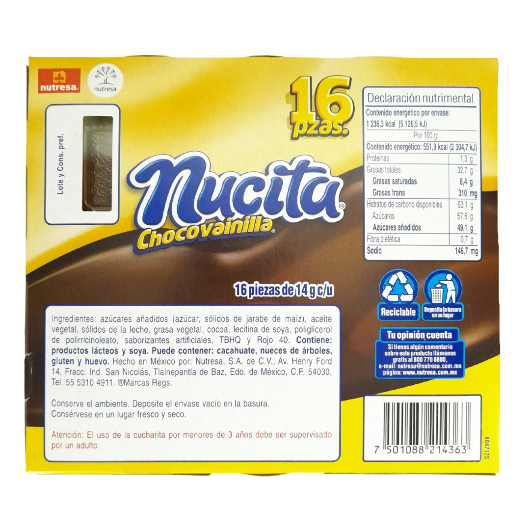 caramelo cremoso sabor chocolate y vainilla nucita nutresa