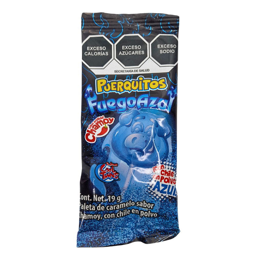 Paleta Puerquitos Fuego Azul 15pz Cool Toons