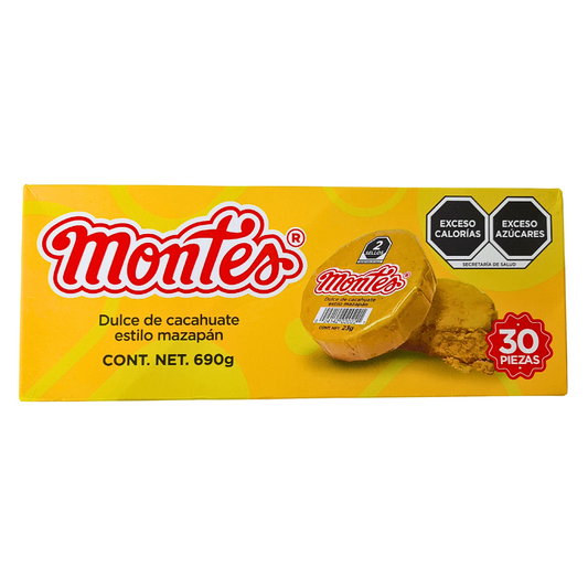 Dulces Montes Mazapán Cacahuate 30pz