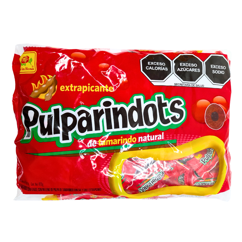 De la Rosa Caramelo Pulparindots 2's Extrapicante 70pz