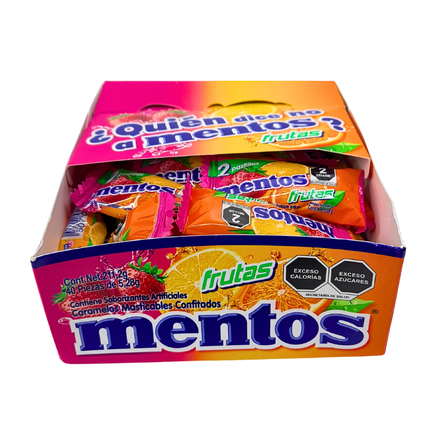 Chupa Chups Mentos Bi-Pack Frutas 40pz