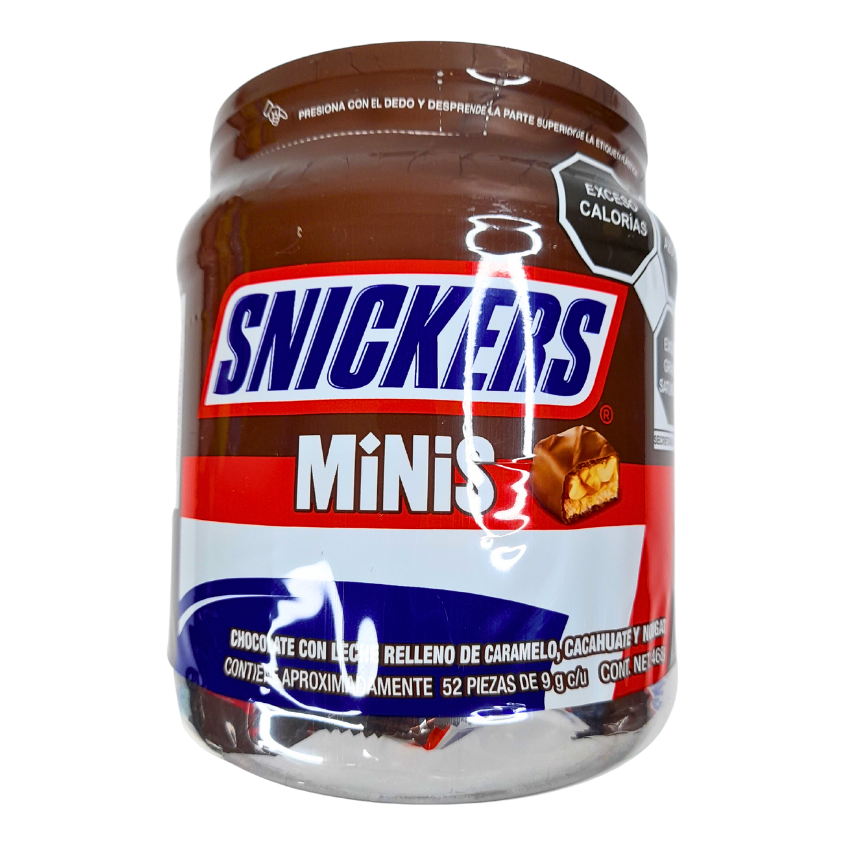 Mars Snickers Minis Frasco 52 Piezas