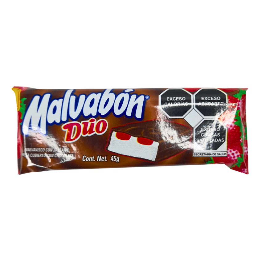 De la Rosa Chocolate Malvabón Duo Fresa 12pz