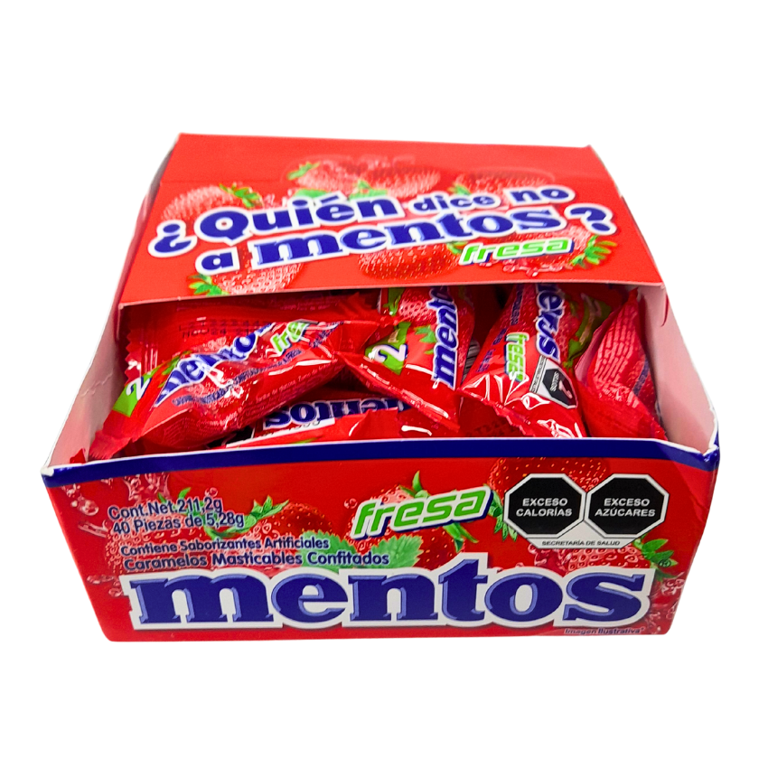 Chupa Chups Mentos Bi-Pack Fresa 40pz