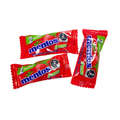 Chupa Chups Mentos Bi-Pack Fresa 40pz