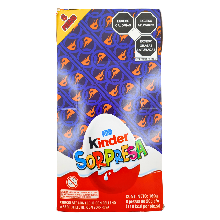 Ferrero Huevito Kinder Sorpresa Hotwheels 8 Piezas