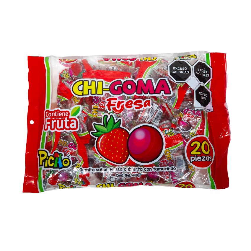 Picao Chi-Goma Fresa 20pz