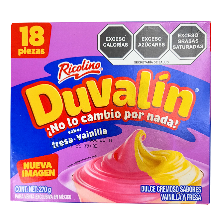 crema de caramelo con sabores combinados duvalín ricolino