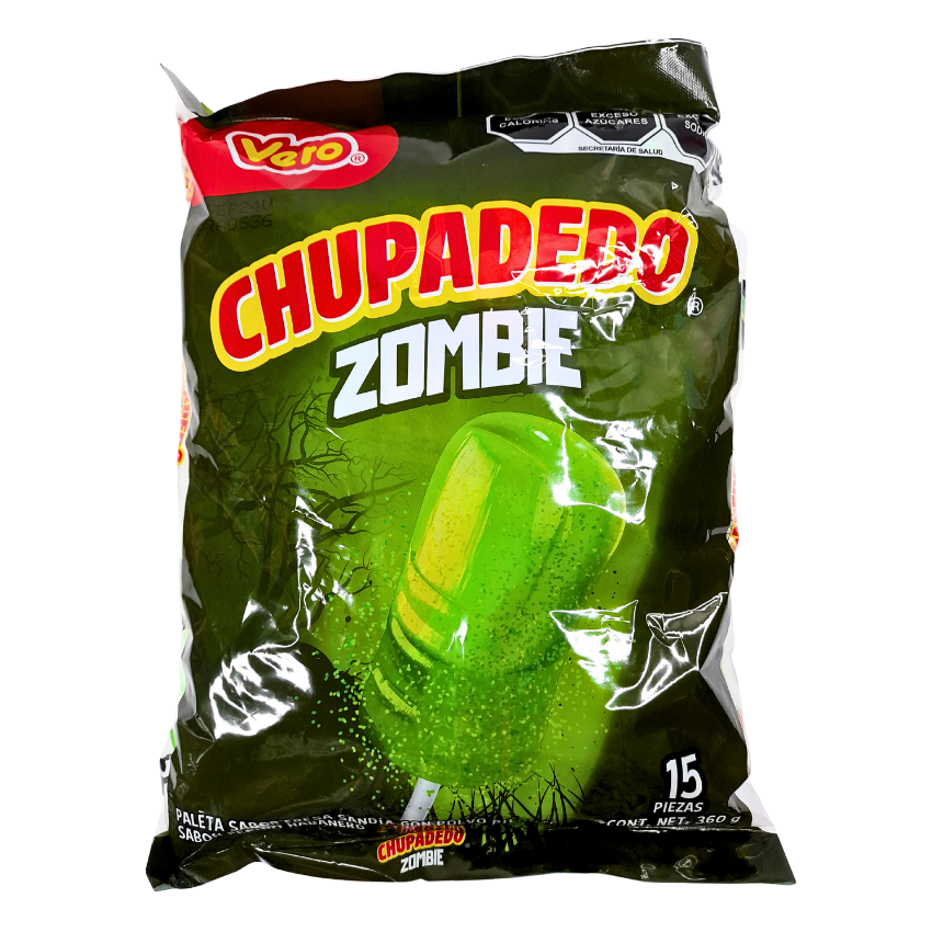 Vero Paleta Chupa Dedo Zombie Fresa-Sandía 15 Piezas