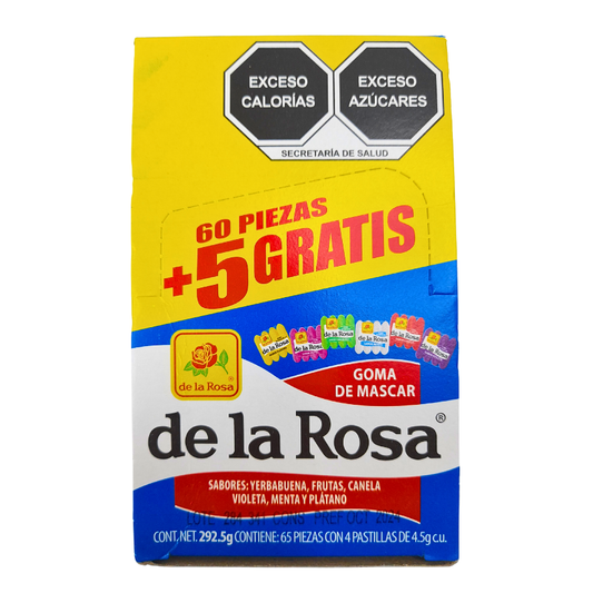 De la Rosa Chicle 4’s Pack Original 60pz