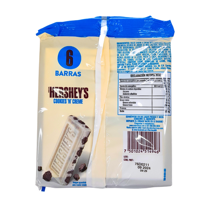 Hershey's Barra Chocolate Cookies'N Creeme 6pz