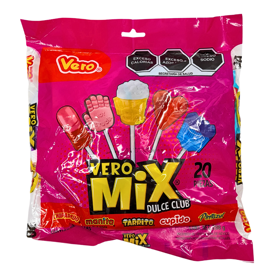 mezcla de paletas dulces vero mix dulce club