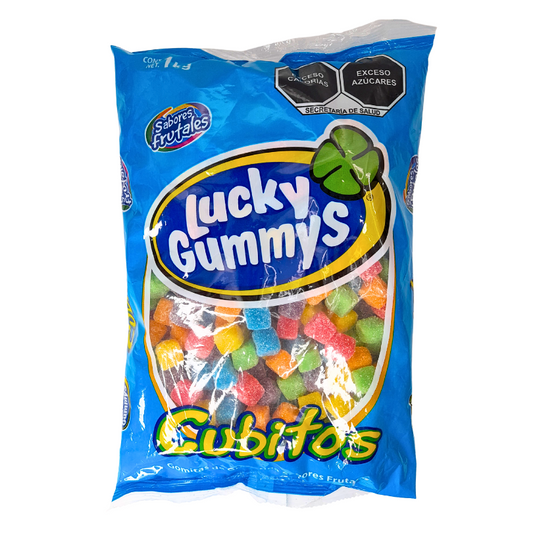 gomitas de grenetina con sabores frutales lucky gummy cubitos cuanda