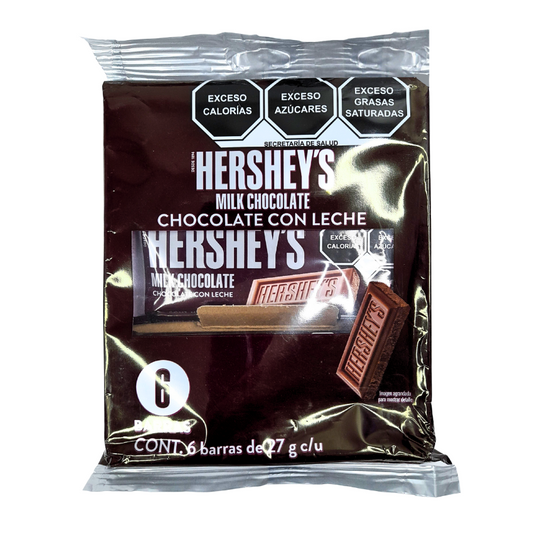 Hershey's Barra Chocolate con Leche 6pz