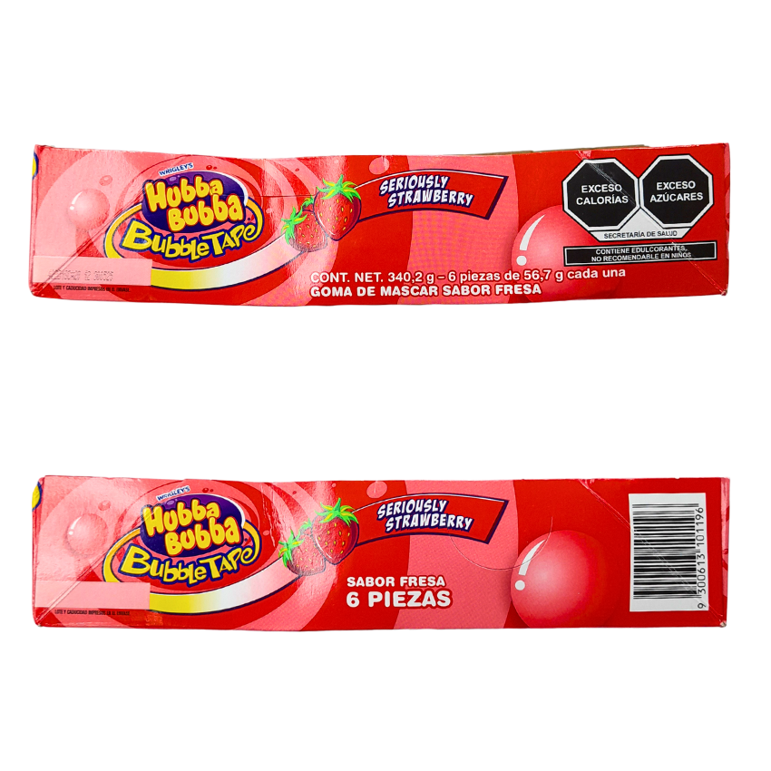 Mars Wrigley’s Hubba Bubba Rollo Fresa 6pz