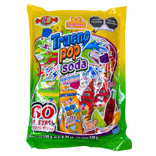 Delicias Trueno Pop Soda 60 Piezas