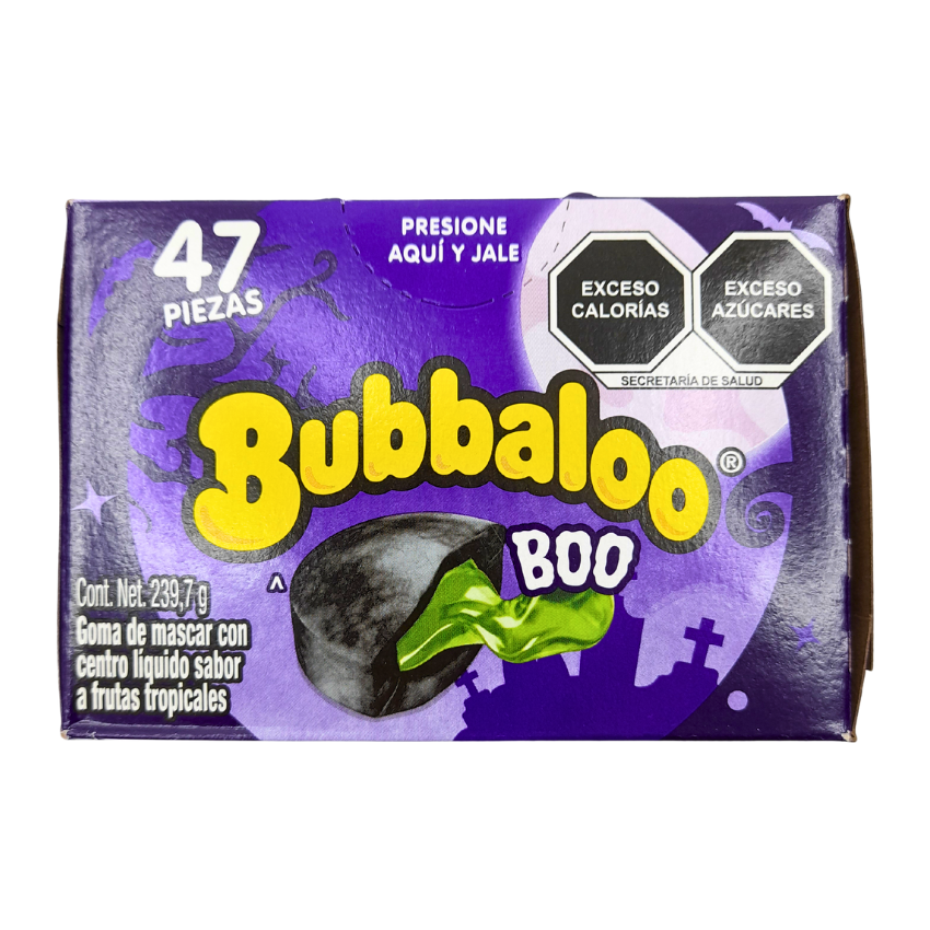 Adams Bubbaloo Chicle Boo Halloween Frutos del Bosque 47 Piezas