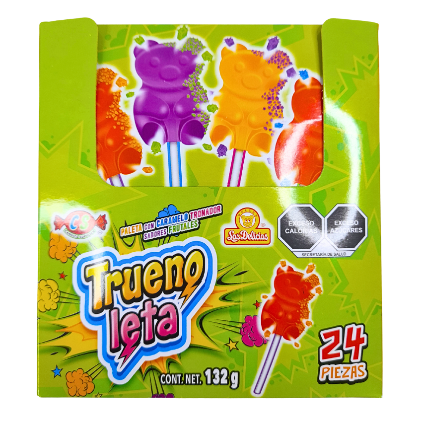 Delicias Paleta Truenoleta 24 Piezas