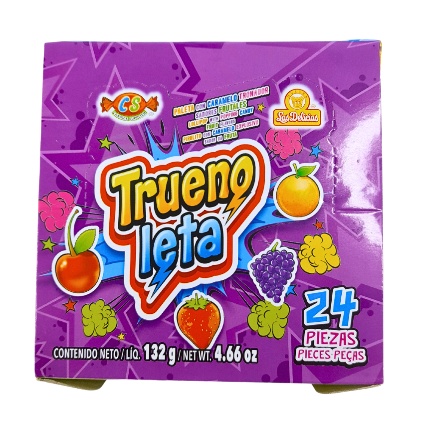 Delicias Paleta Truenoleta 24 Piezas