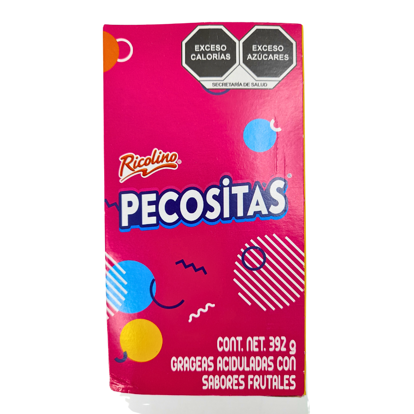 tubitos rellenos de caramelo contifitado acidulado pecositas de ricolino