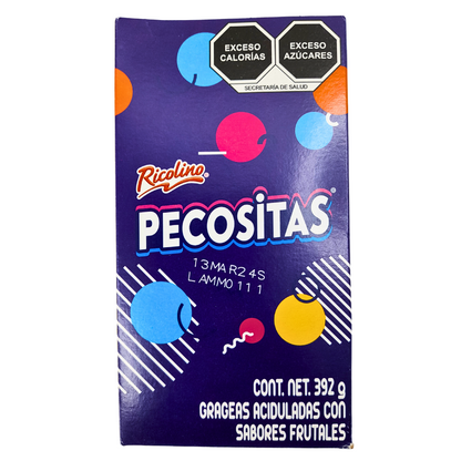 tubitos rellenos de caramelo contifitado acidulado pecositas de ricolino